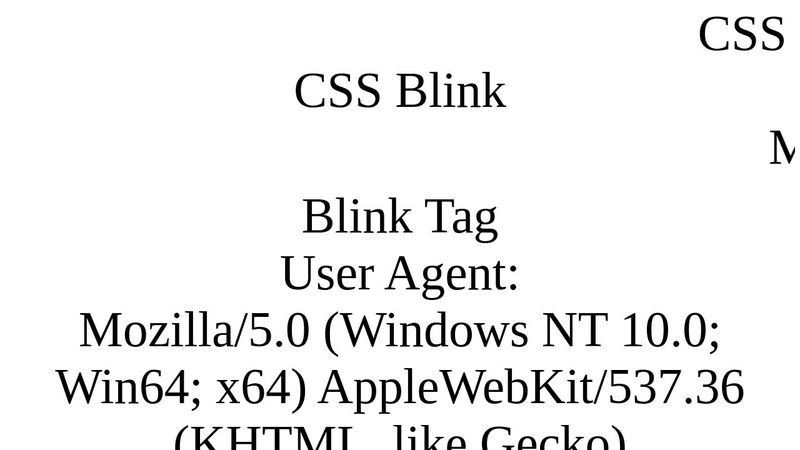 Bad Tags in CSS