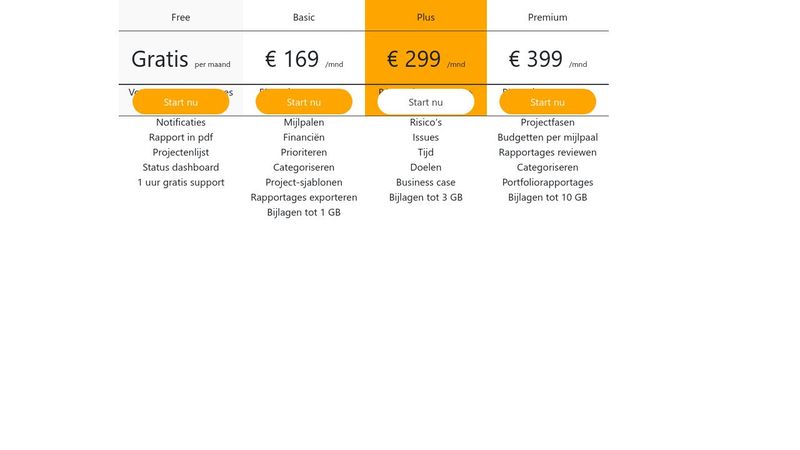 Responsive pricing tables using JSON object pure javascript