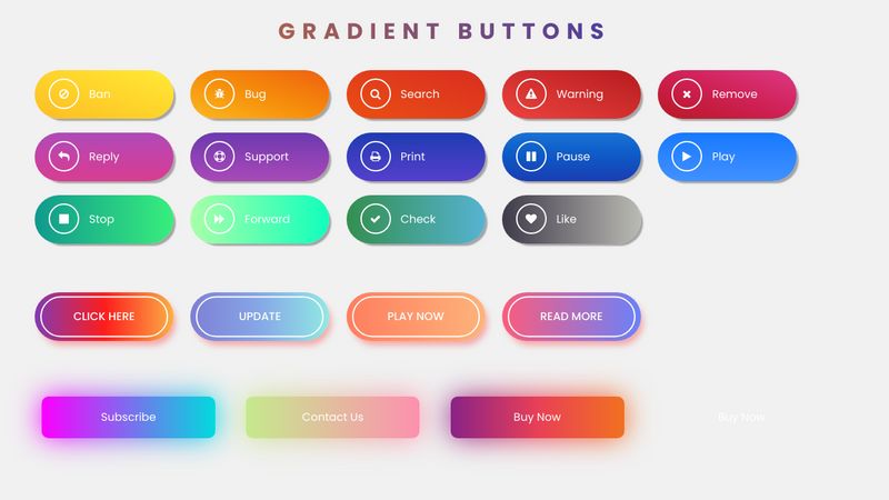 CSS Gradient Buttons