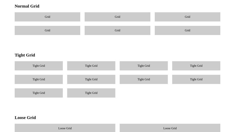 Grid Pattern Naming Conventions