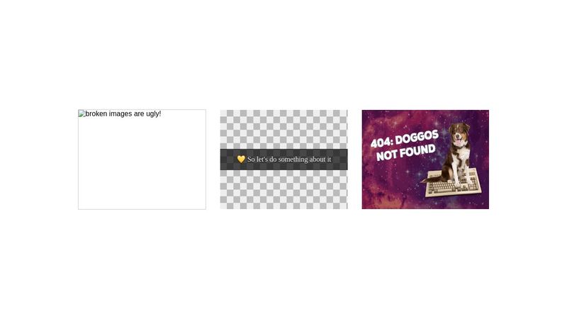 Handling missing images with CSS