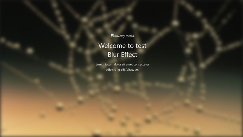 Blur Effect Test CSS & HTML