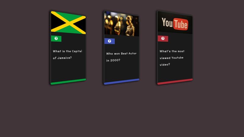 3D CSS Quiz Cards