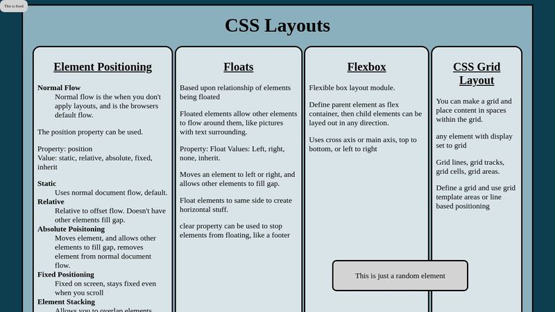 CSS Layouts