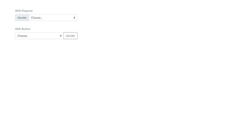 Bootstrap 4 Select Picker with Prepend