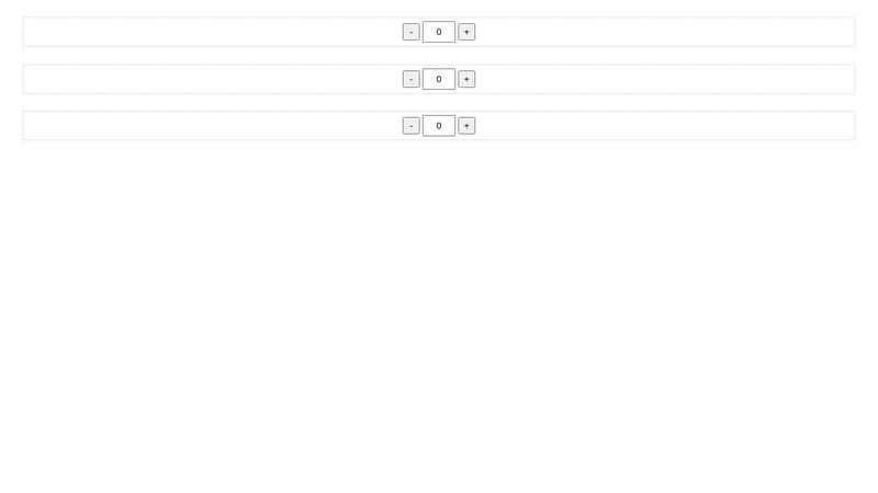 Quantity - Input : external Buttons to change value