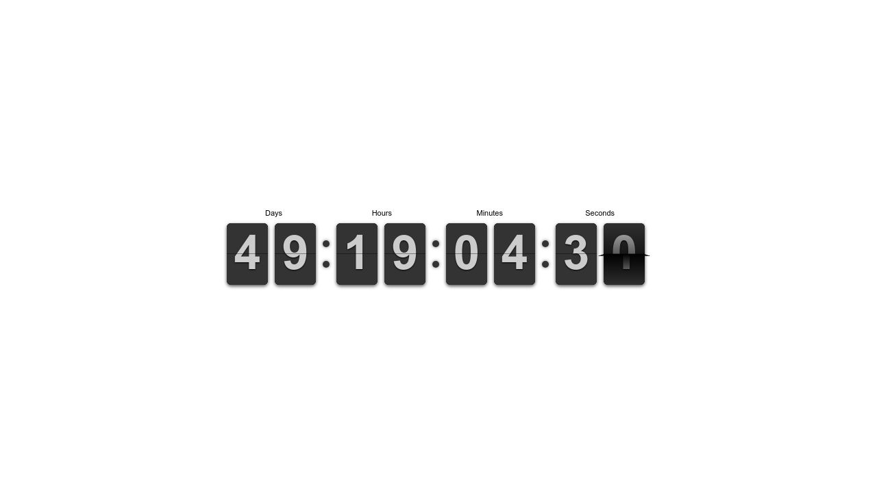 Retro Flipping Countdown Timer In JavaScript - flipdown.js