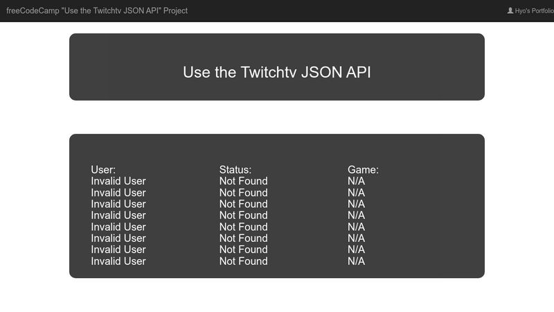 Twitch.tv JSON API