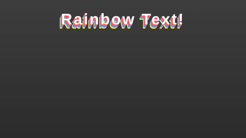 Rainbow Text(Pure Css)