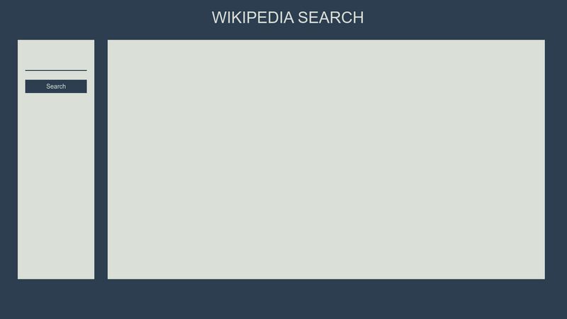 CodePen - Wikipedia Search