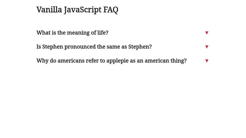 Vanilla JavaScript FAQ