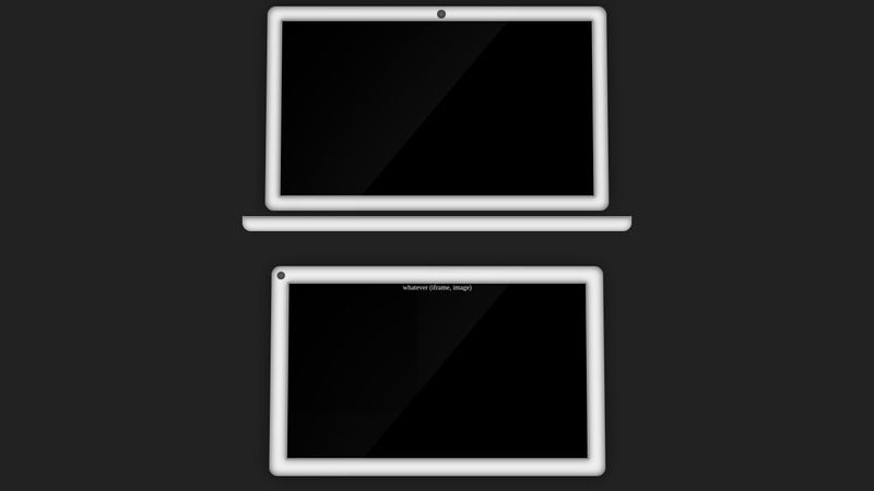 HTML CSS devices, perspective, animation, iframe - mobile, tablet ...