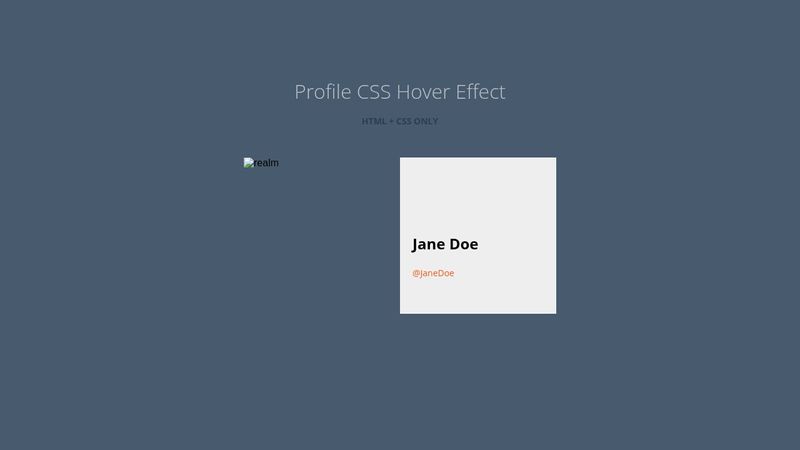 Profile CSS Hover Effect