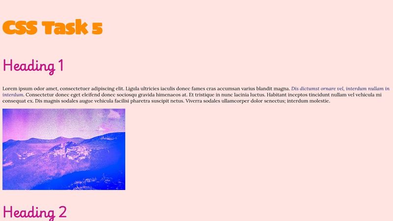 CSS Task 4+5