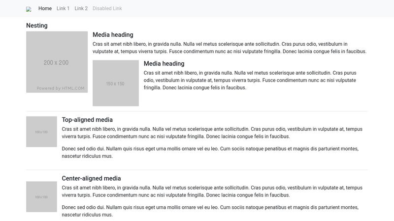 Media Object - Bootstrap 4