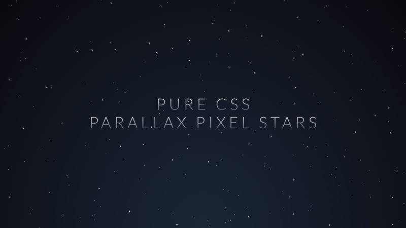 Parallax Star background in CSS