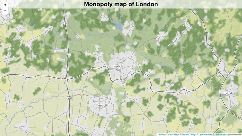 Monopoly map of London