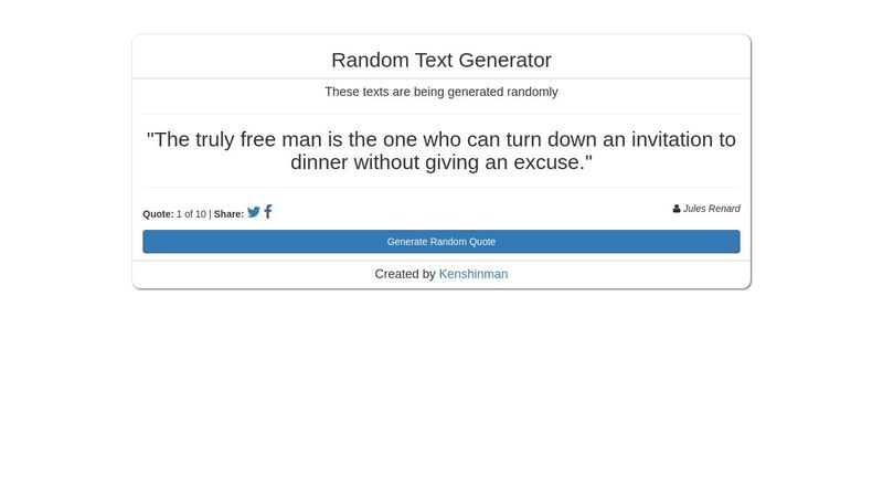 Random Text Generator Code