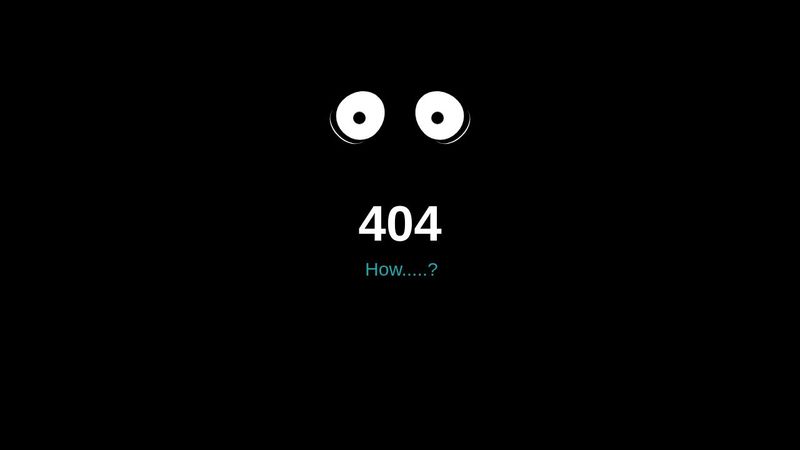 404 Error page