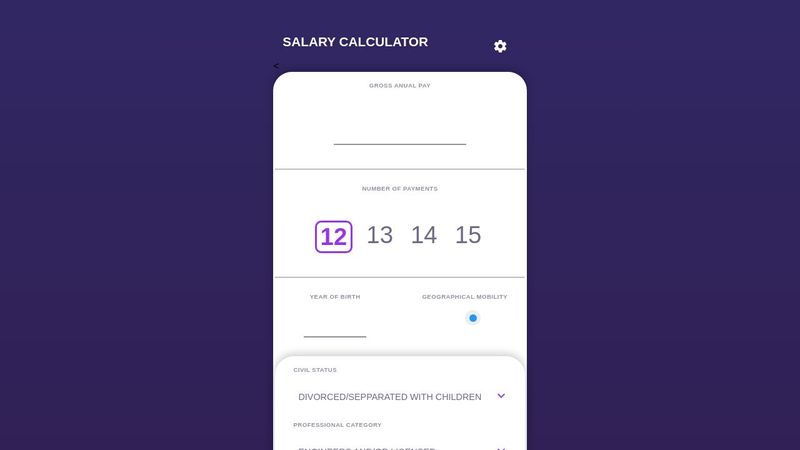 Salary Calculator UI