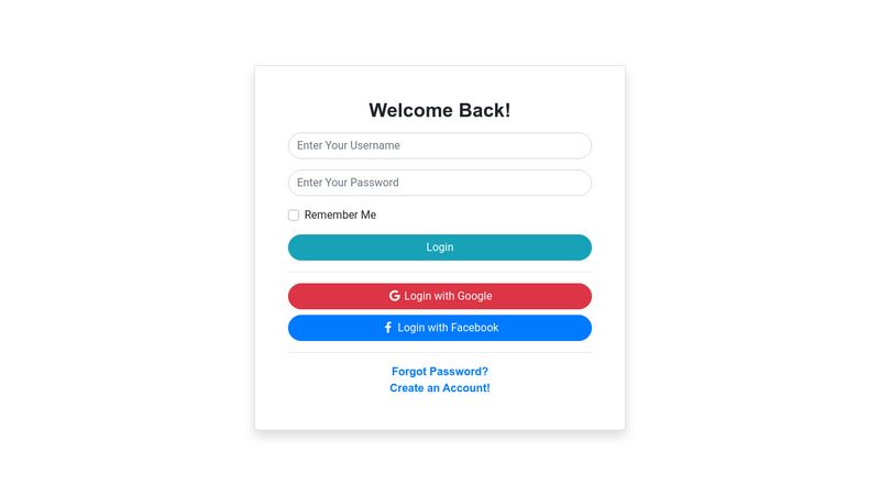 Login Form Using Bootstrap   KKdyvWQ 800 