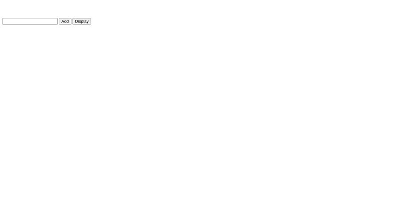Javascript add items in a blank array and display the items array ex 13