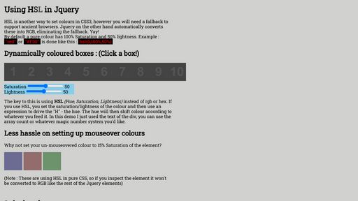 Jquery Dynamic background-colours - Script Codes