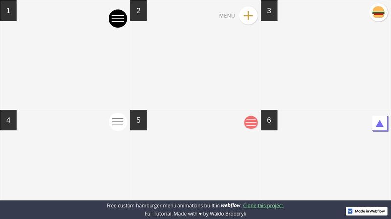 Custom animated hamburger menus Custom animated hamburger menus