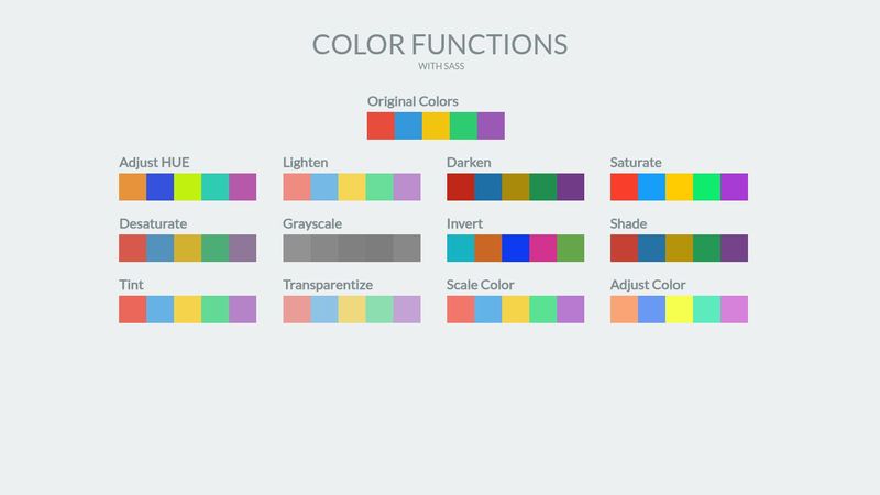 Sass: Color Functions