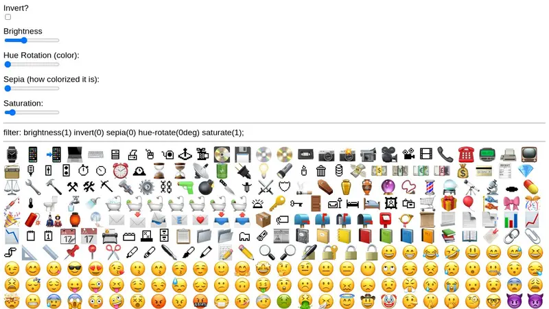 Colorizing Emoji with CSS Filter