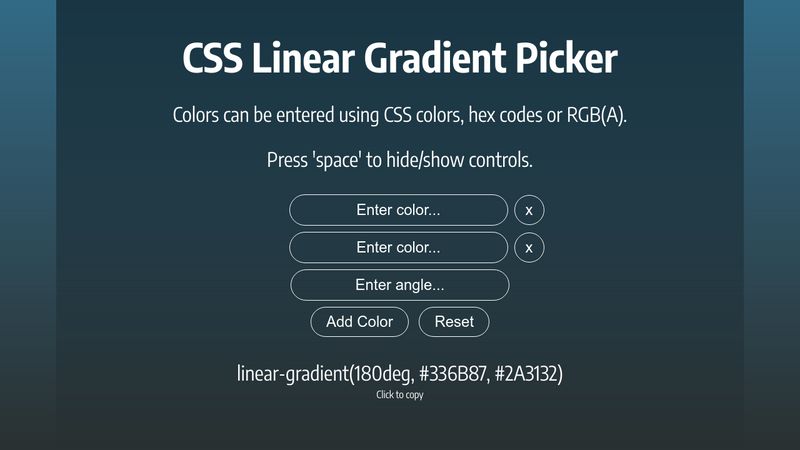 Hãy tìm hiểu cách tạo nền độc đáo cho trang web của bạn bằng CSS Linear Gradient Picker! Với công cụ này, bạn có thể tùy chỉnh màu sắc và độ mượt của gradient để tạo ra thiết kế đẹp mắt hơn bao giờ hết.