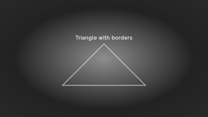 CSS triangle with borders