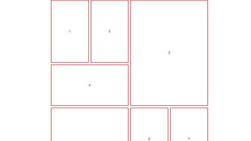 Grid Layout 4x5 sections