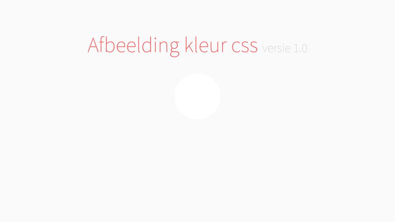 Afbeelding kleur css 1.0