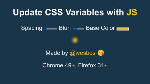 Update CSS Variables with JS - Script Codes