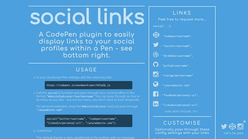 Social Links Plugin - Script Codes