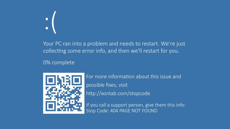 Windows 10 Bsod Html Blue Screen Of Death