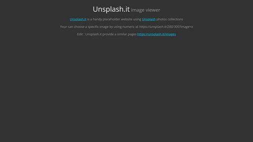 Unsplash.it image viewer - Script Codes
