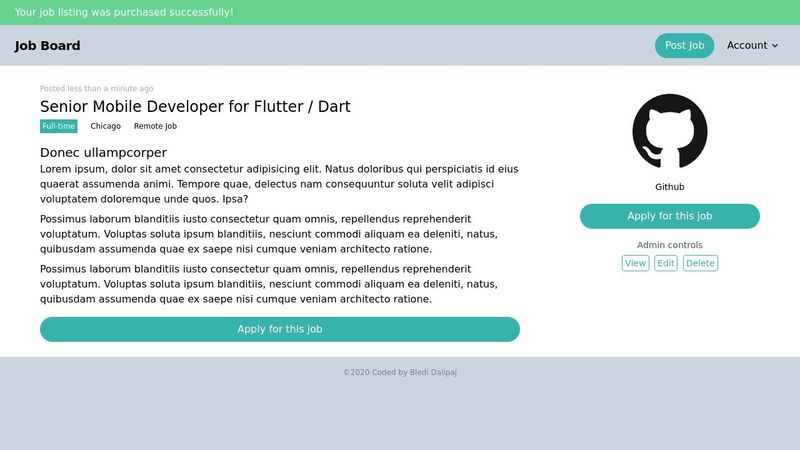 Job Board | Job Detail Page | Tailwind CSS