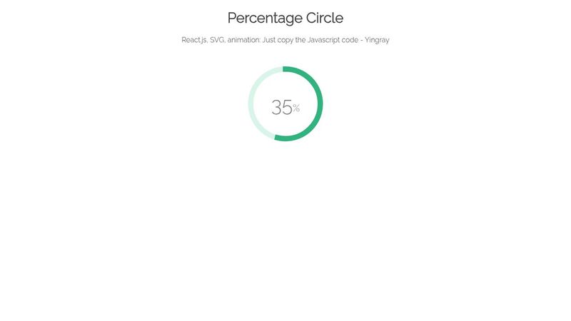 Percentage Circle with , SVG, animation Percentage Circle with , SVG, animation