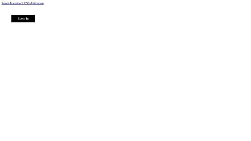 Zoom in element CSS Animation Zoom in element CSS Animation