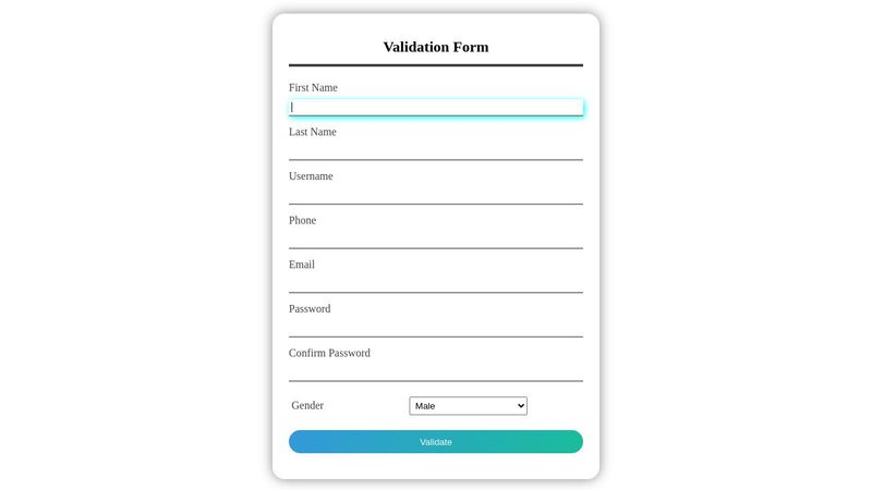 Validation Form