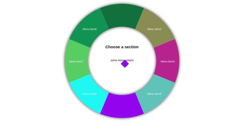 Pure HTML/SCSS/CSS Circular menu