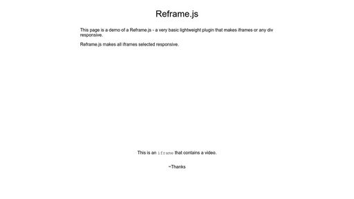 Reframe.js Demo - Script Codes