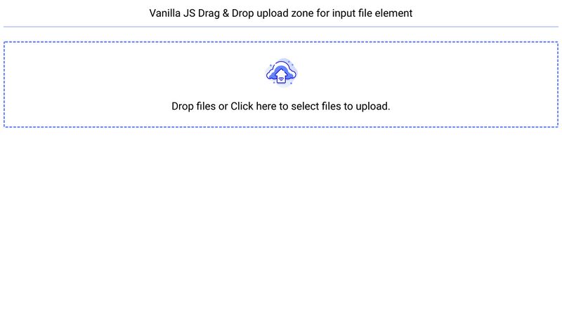 vanilla-js-drag-drop-upload-zone