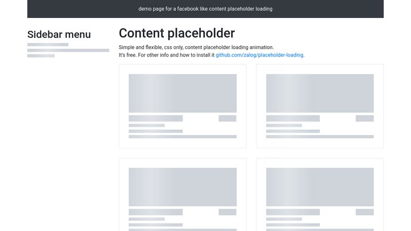 CodePen - content placeholder