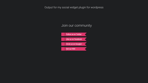 Pure CSS Social Widget - Script Codes