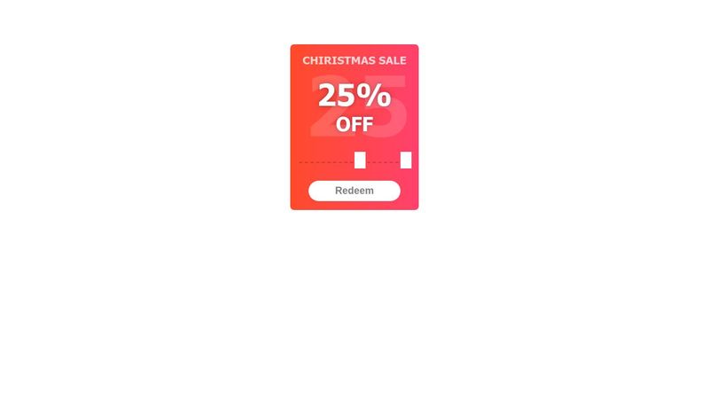 pure css coupon code card