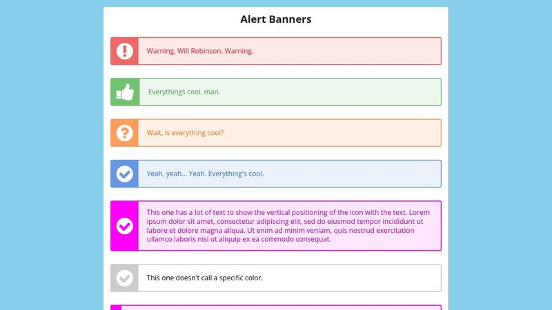Alert Banner | CSS UI Component